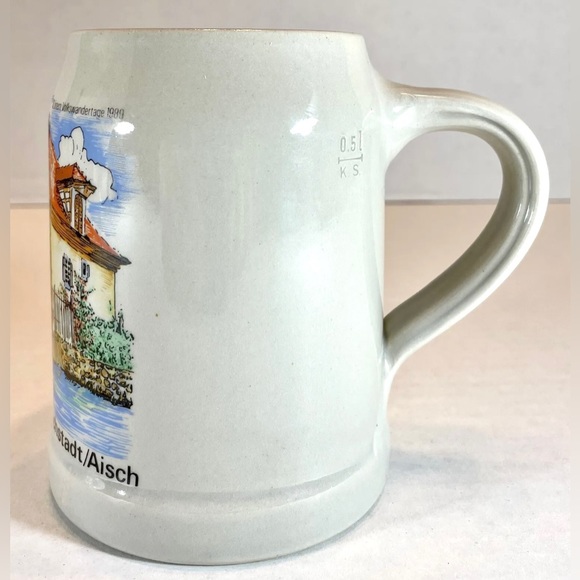 VTG .5L 18oz Beer Stein Mug Schutzengilde 1608 Hochstadt / Aisch German. EUC - Picture 3 of 5